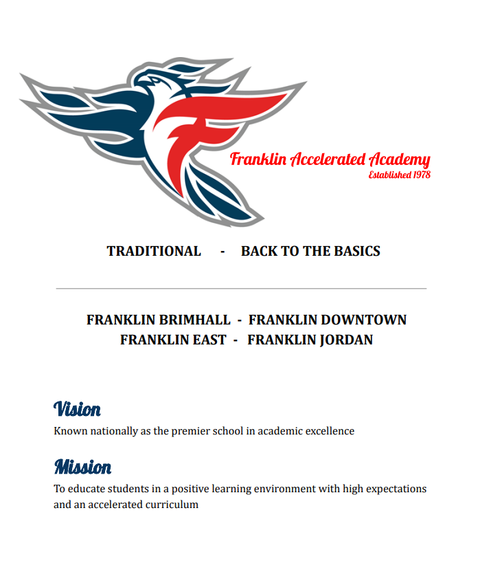 Franklin Accelerated Academy Firebird logo.